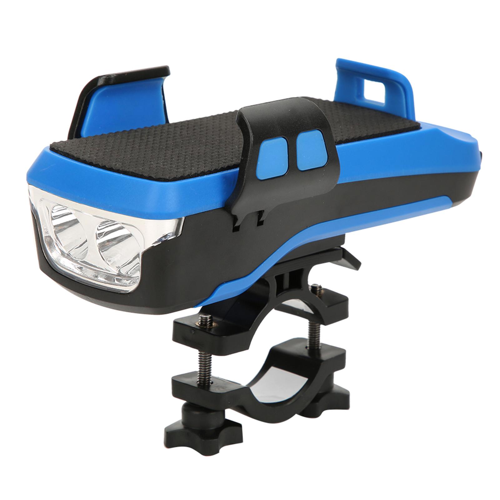 

Многофункциональная USB-зарядка 4 в 1 Велосипедная фара с гудком Перезаряжаемая передняя фара для велосипеда Телефон