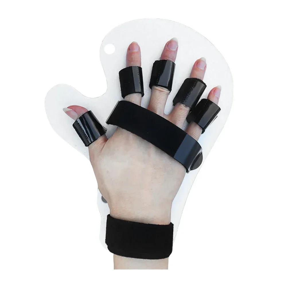 Vinger Corrector Board Handpols Orthese Uitgebreid Type Voor Beroerte Hemiplegie Handspalk Trainingsondersteuning Vingerbord black