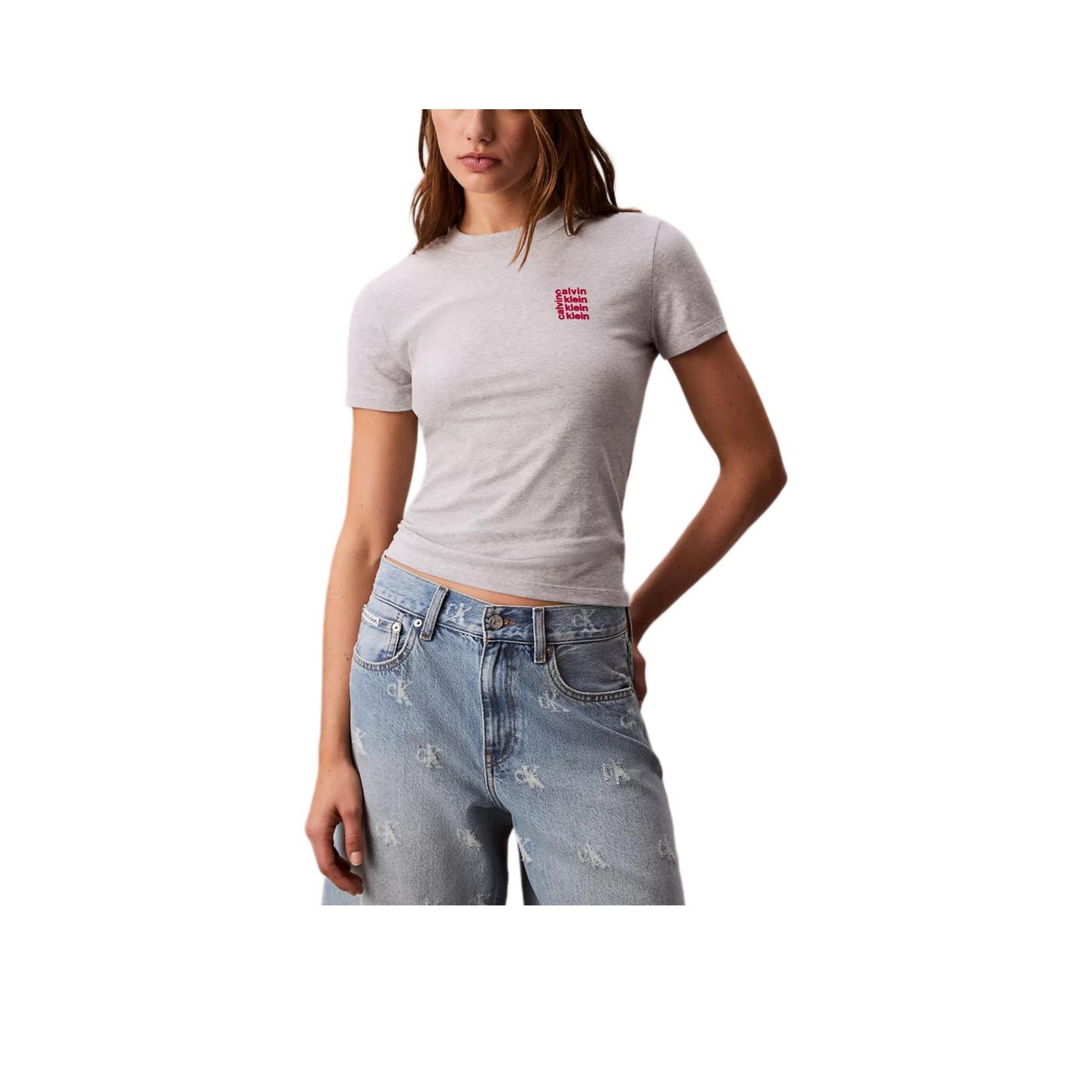 

Calvin Klein Casual Breathable Slim Fit Soft Comfortable Round Neck Short Sleeve T-Shirt Women tops 47C826G-P77 XS