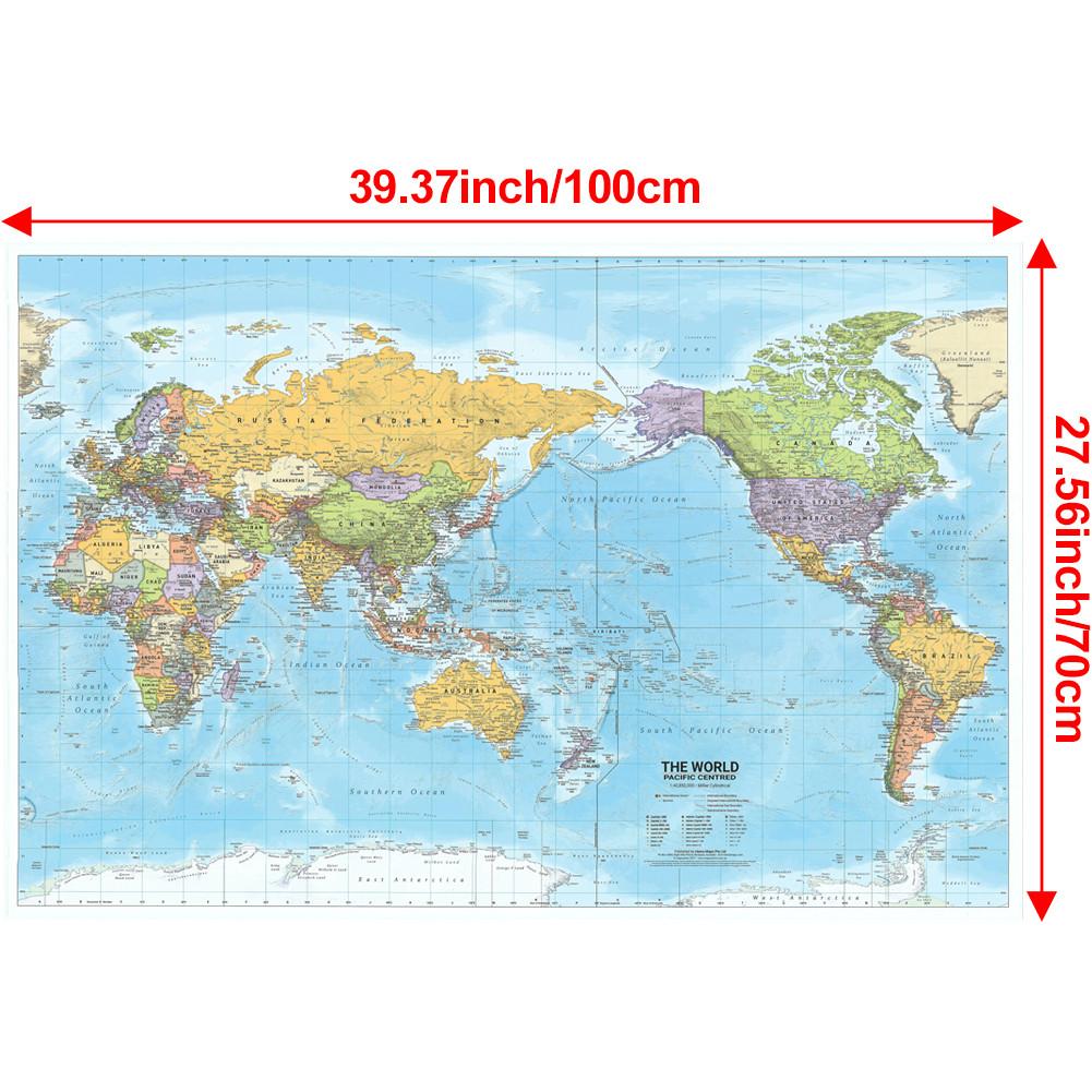 

Полиэстер, английская карта-карта мира политическое распределение 2012 год настенный постер декор путешествия/образовательные принадлежности 100*70cm