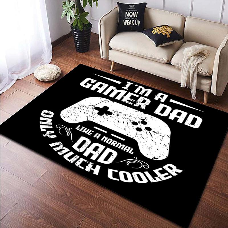 Cartoon Comic Game Handle Painting Carpet for Living Room Large Area Rug Black Soft Carpet Home Decoration Mats Boho Rugs