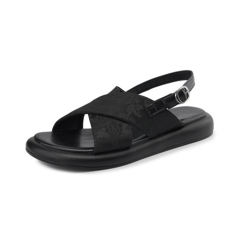 Summer Women's Platform Sandals Non-slip Rubber Soft Sole Size Round Head Women's Shoes New Casual Beach Sandals Women