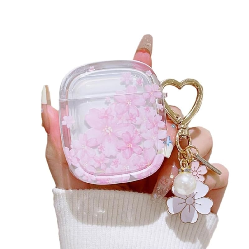 

For airpods 4 case transparent cherry blossoms TPU material system [YEZHU] wireless earphones for silicon storage case convenience trip lightweight