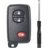 Key Fob Cover for Toyota HYQ14AAB Key Shell Fits for Toyota 4Runner Prius Land Cruiser Venza Scion TC 2010-2019 Plug & Play Keyless Entry with