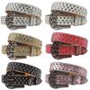 Women's European & American Rhinestone Skull Snake Skin Leather Belt - Extended Denim Style
