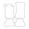[BLM]ME013 red - Set of velour floor mats to fit Mercedes CLC-klass CL203 Sportcoupe 2000-2008 - red trim