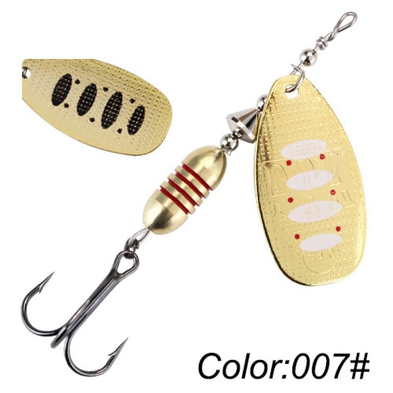 18g Rotating Spinner Lure Bass Pike Fishing Sea Freshwater Artificial Bait With Treble Hook