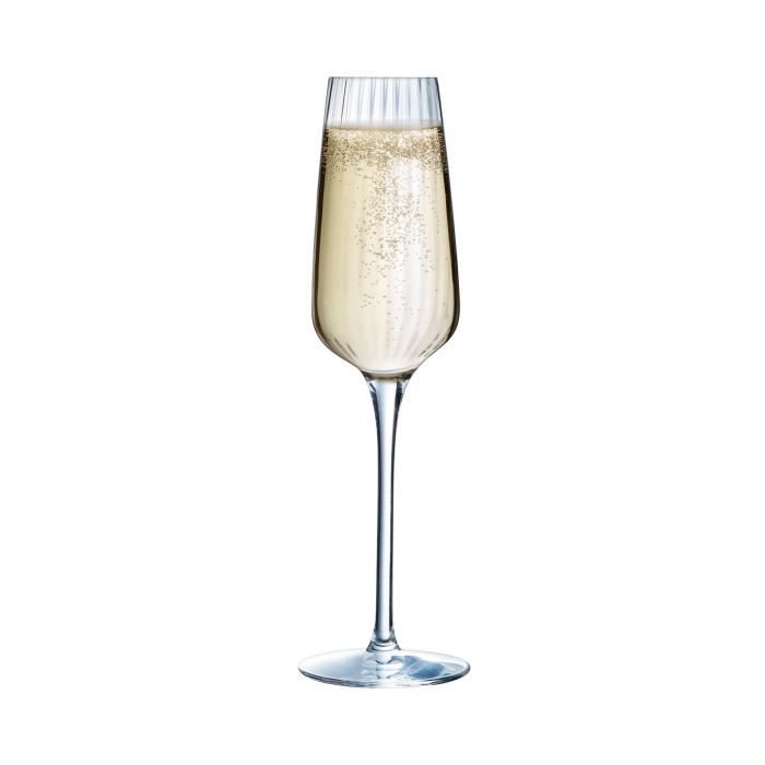 Flûte à champagne - Chef&Sommelier - Symétrie - 21cl - 6 verres - Krysta