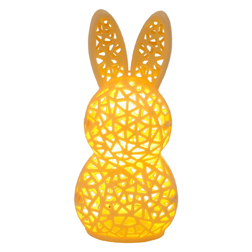 Easter Lighted Hollow Out Bunny Figurine 3D Printed LED Hollow Out Bunny Lamp Spring Indoor Home Decor Easter Decor Gifts Ideal