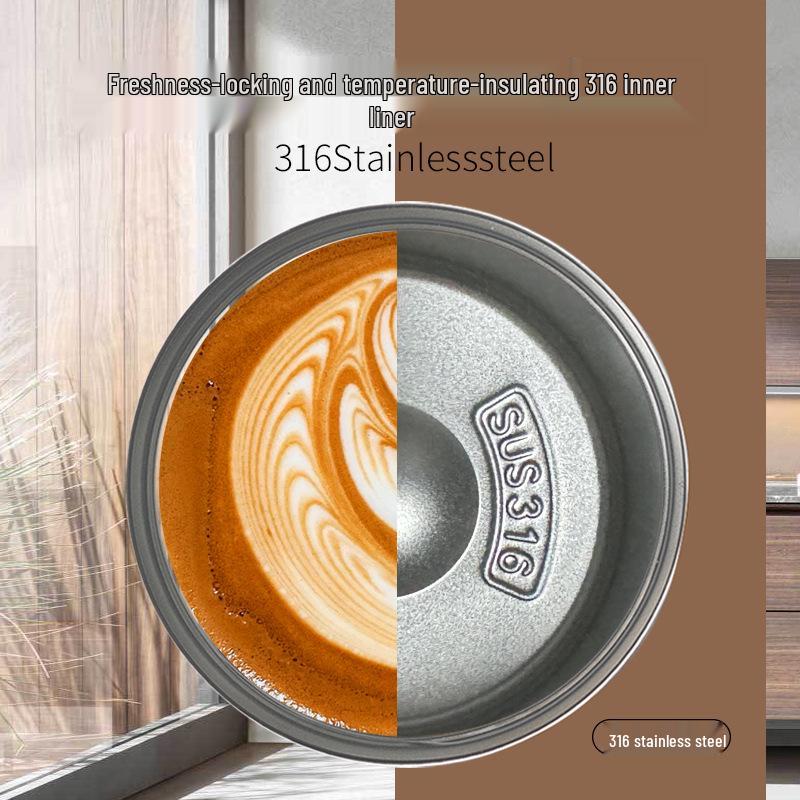 G-Dragon Insulated Stainless Steel Coffee Cup with Large Capacity and Daisy Design