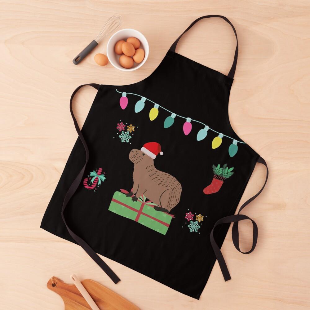 

Рождественский фартук Merry Capybara для кухни и дома