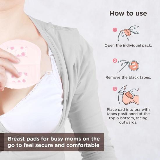 Mee Mee Disposable Nursing Breast Pads 48 Pcs | Ultra Thin Honeycomb Nursing Breast Pads with Leak Guard | Compact & Discreet