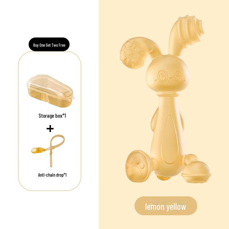 Soft Rubber Teething Rattle & Grasping Ball for Babies 0-12 Months