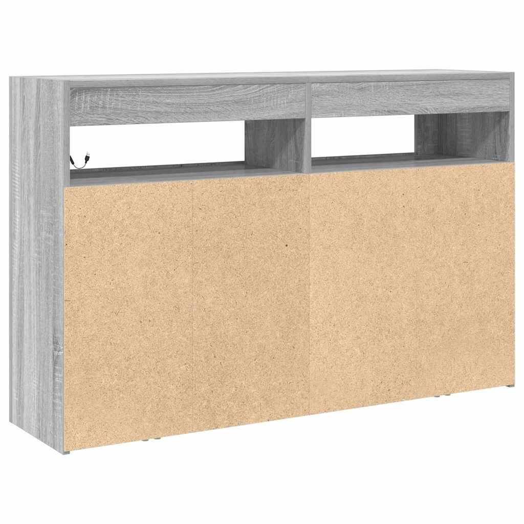 Sideboard Gray Sonoma 116 x 30 x 75 cm Particleboard