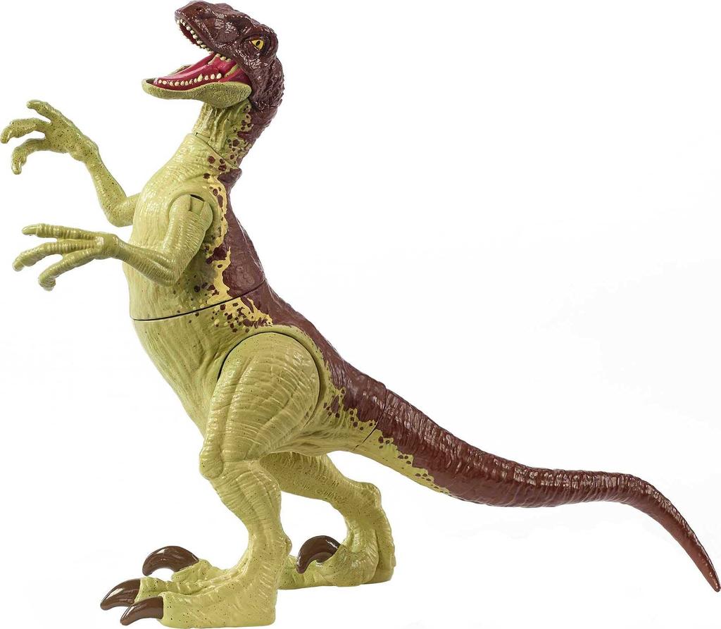 Mattel Jurassic World Realistic Mini Action Figure Slash Velociraptor 4 and GWN32 Attack! [Dinosaur Toy] [Ages Up]