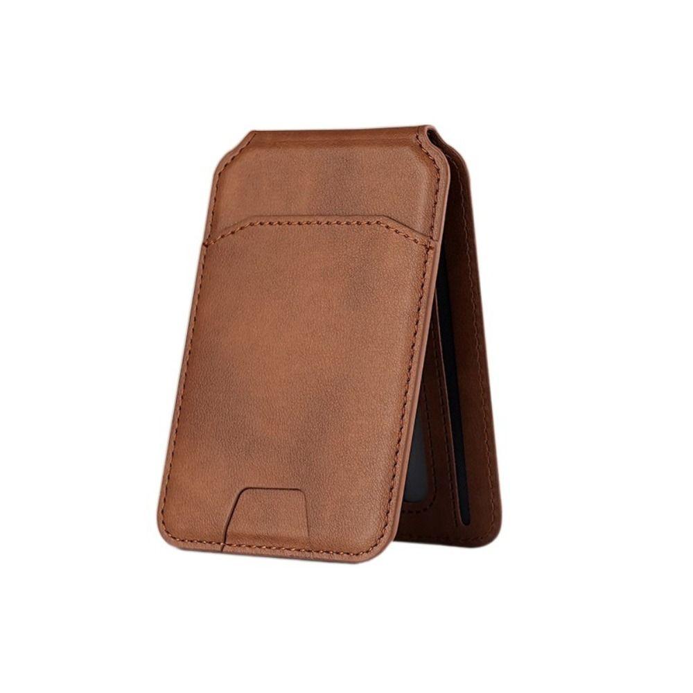 For Magsafe Wallet Phone Card Holder Accessories Wallet Case for iPhone 15 14 13 ProMax Universal коричневый