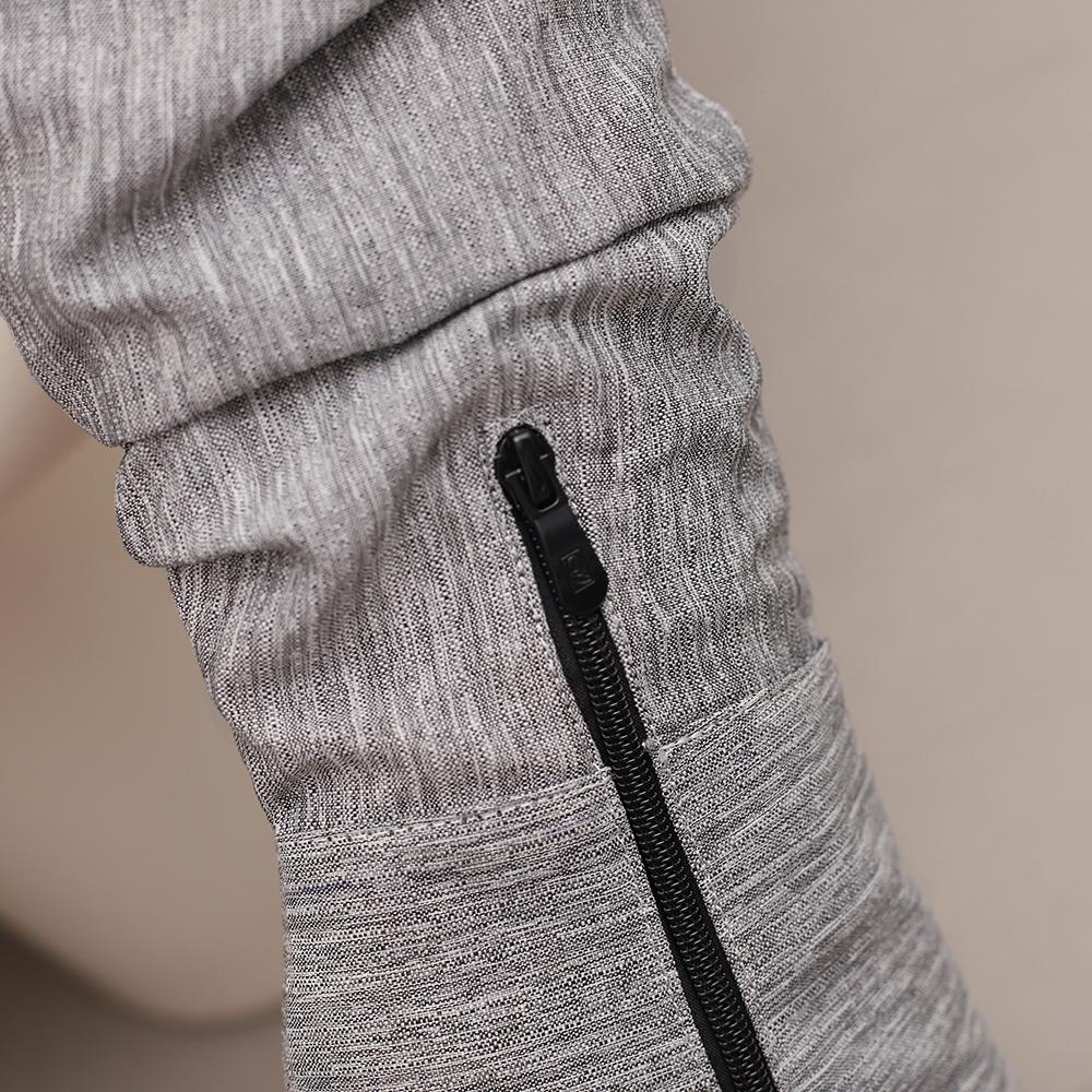 Grey Blue Women Knee High Boots High Stiletto Heel Big Size 50