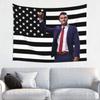 Charlie Kirk Tapiserie s americkou vlajkou Barevný polyesterový závěs na zeď Dekorace místnosti Potah na stůl Retro deka
