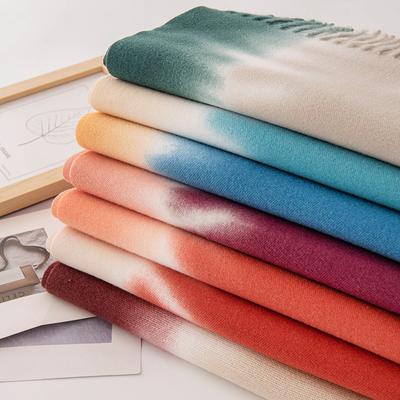 New Autumn and Winter Scarf for Girls A High End Shawl  A Faux Cashmere Dopamine Couple's Warm Scarf