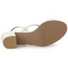 Allegra K Strap Slingback Sandals, Chunky Heel, Women's, White, Size 26.0cm
