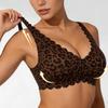 Women S Seamless Leopard Print Push Up Backless Bra