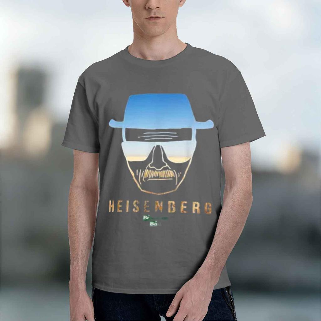 2026 New Square Print Tee Blue Tone I Am The One Who Knocks Funny Heisenberg Portrait With Desert Outline Tshirt