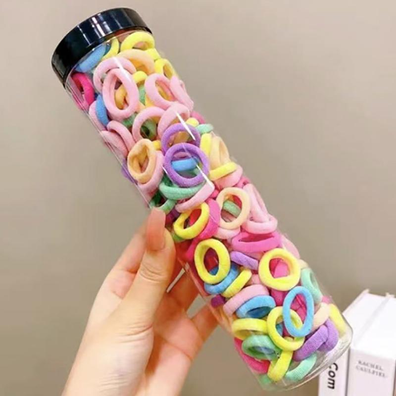 

100 шт. Женские Девичьи Разноцветные Нейлоновые Эластичные Резинки для Волос Держатель для Хвоста Маленькие Резинки для Волос Резинки-Скранчи Аксессуары для Волос A2