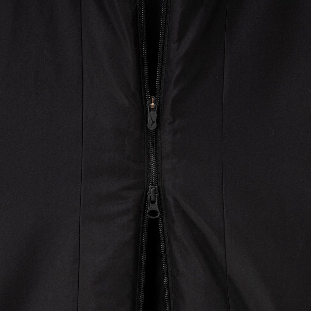 Mizuno Breath Thermo Insulated Training Black Mid-Length Coat, Heat-Generating Material, Water-Repellent, Windproof, 32MEC650,