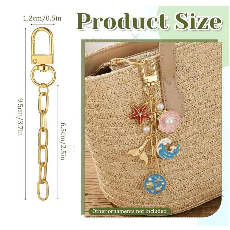 For DIY Crafts Jewelry Making Keychain Making Kit, Key Ring Swivel Snap Hooks, Chain Extender Keychain Bag Charms