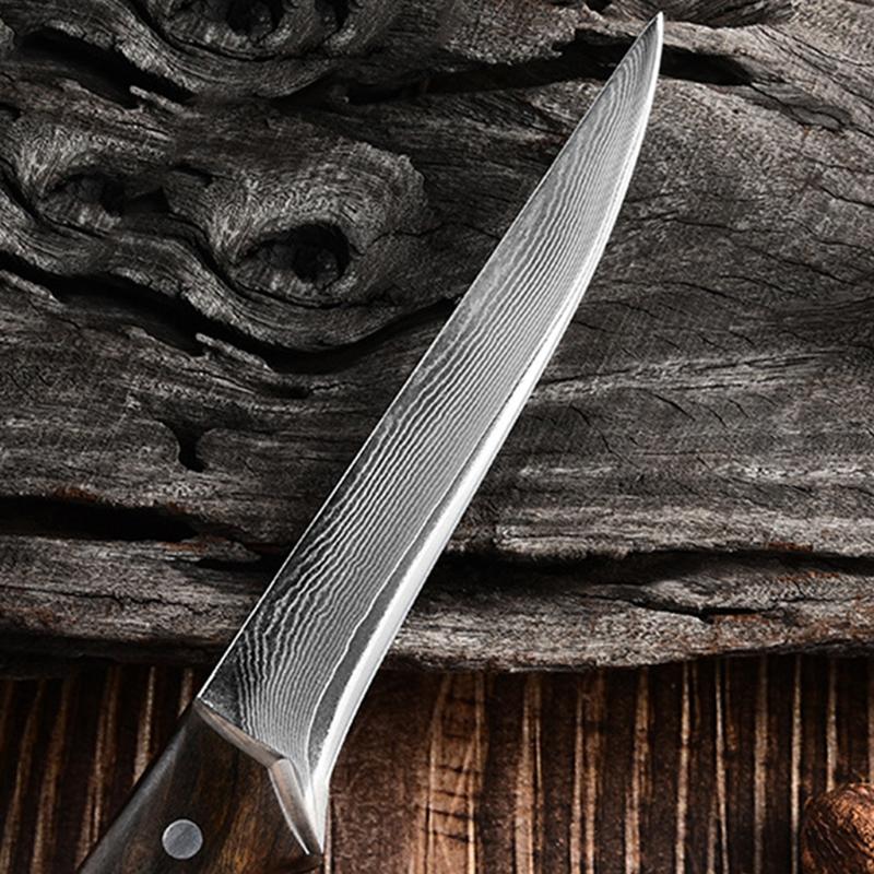 67 Layer Damascus Steel Kitchen Knives Boning Slicing Chef Knife Meat Cleaver Full Tang Wood Handle Sushi Knife Cooking Tools