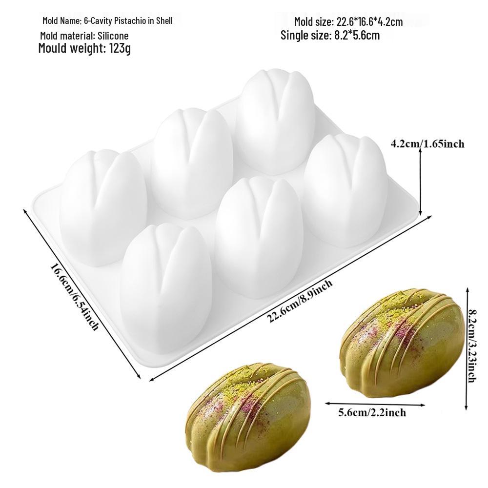 Moldes de Silicone 3D para Bolo de Mousse de Frutas: Pera, Maçã, Abacaxi, Pêssego, Durião, Framboesa.
