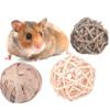 Parrot Hamster Natural Activity Bite Resistant Small Animals Chew Toys Rattan Balls Straw Woven