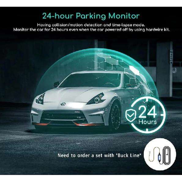 3 Camera Dash Cam 4K Car DVR Front Inside Rear 1080P GPS Tracking Night Vision Video Registrator Dashcam Parking Monitor