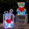 15CM Loving Bear Glowing Bear Valentine's Day Gift for Girlfriend Fantasy Color Set with PVC Box Gift Girl Home Decor Ornaments