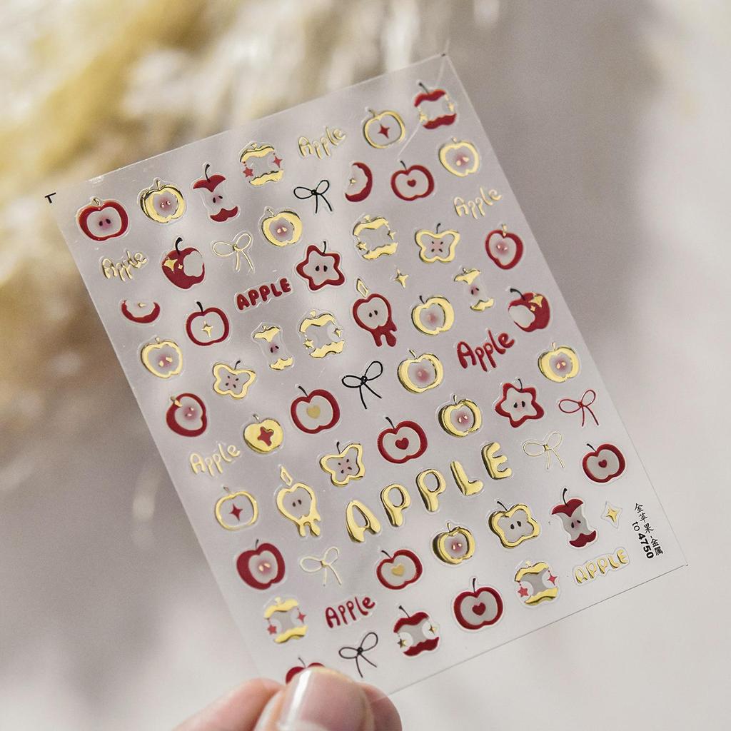Retro Series Scrapbook Journal Sticker Cartoon Anime Red Color Stationery Sticker DIY Decor Nail Sticker