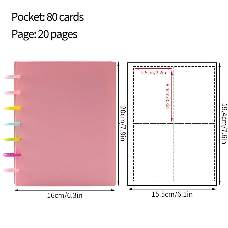 4/9Grids Kpop Photocard Binder Large Capacity Photo Album Idol Cards Storage Book Photo Protector Cover Binder With 20 Pages Set