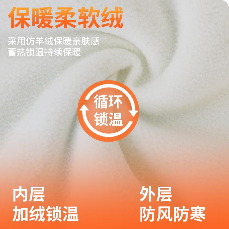 Autumn and winter double-layer windproof cycling cap buckle inner fleece imitation cashmere lock temperature warm hat