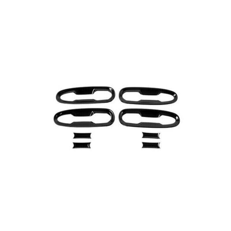 8P Gloss Black Exterior Side Door Handle Bowl Cover Trim For Toyota Sienna 21-23