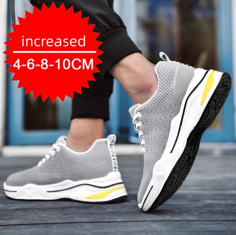 Fashion Elevator Shoes Men Sneakers Height Increasing Shoes Leisure Sports Casual Taller Shoes Man Increase Shoes Insole 8cm