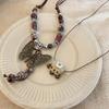 Vintage Ceramic Butterfly Pendant Necklace for Women 2026 New Chinese Ethnic Style Long Sweater Chain Necklace Jewelry Accessory
