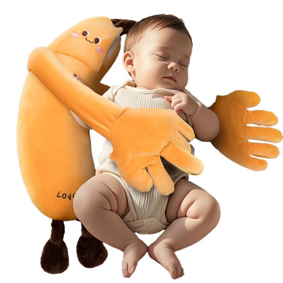 Baby Sleep Soothing Palm Cute Stuffed Plush Toy Baby Patter Fruit Shaped Comforting Pillow Gentle