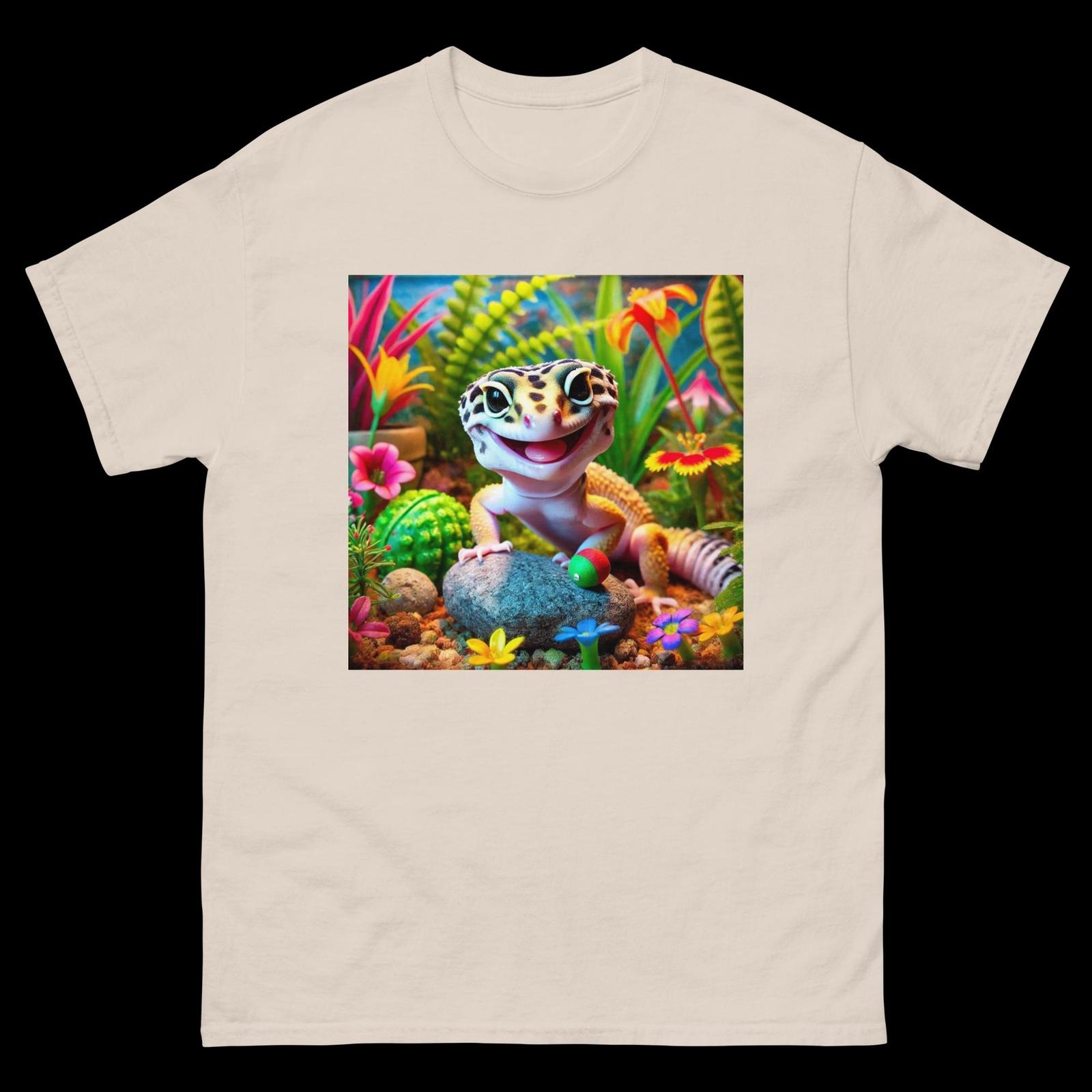 Neon Leopard Gecko Shirt Tiberius - Pet T Shirt - Unique 318 S разноцветный