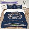 Leicester City Μοτίβο Σετ Κλινοσκεπασμάτων Κουβέρτα Κάλυμμα Μαξιλαροθήκη Διακόσμηση Σπιτιού Δώρο Γενεθλίων (1 * παπλωματοθήκη + 2 * μαξιλαροθήκη χωρίς πυρήνα)70