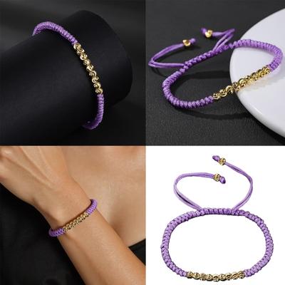 Elegantes 4mm geflochtenes Seil Verstellbares Armband für Outdoor-Enthusiasten Leichtgewichtiger Komfortsitz Handgelenks-Schmuck-Zubehör