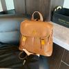 2025 Vintage Women Backpacks Soft Leather Large Capacity College Student Schoolbags Fashionable Travel Commuting Female Backpack