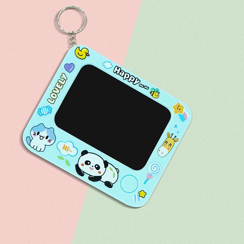 Creative Mini Graffiti Board Keychain Diy Painting Keyring Student Schoolbag Pendant Decorations Girls Gift