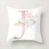 Abc Letter Floral Alphabet Decorative Pillow Cover Indoor Outdoor Party Farmhouse Home Decor Peach Skin Monogram Aesthetic Art
