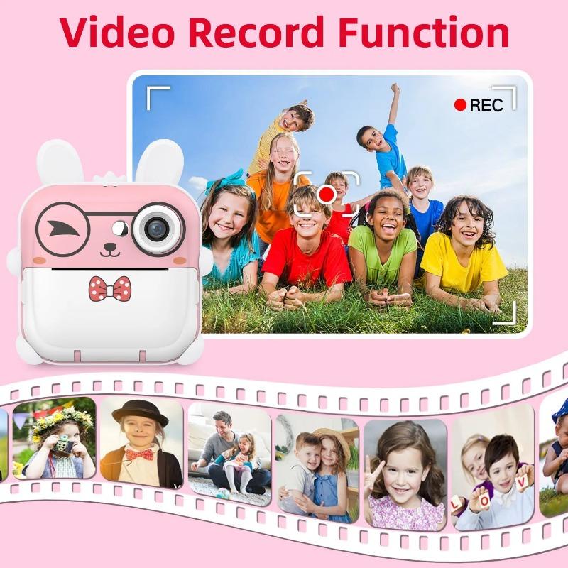 Children Instant Print Camera Toy 1080p HD Thermal Paper Photo Printing Camera Video Cameras Toys Outdoor Educational Toys