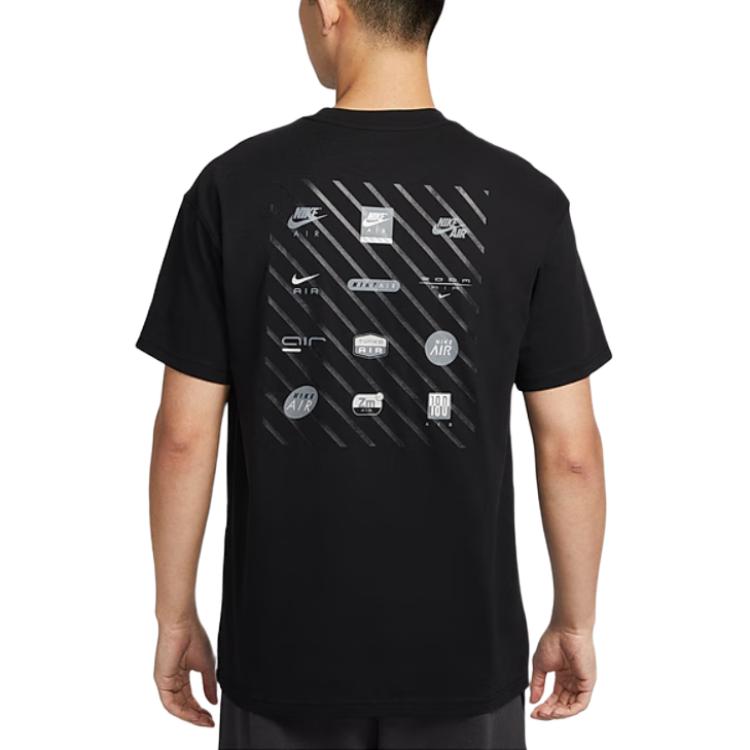 Nike Air Simple Round Neck Short Sleeve T-Shirt Men Tops Black HJ0727010