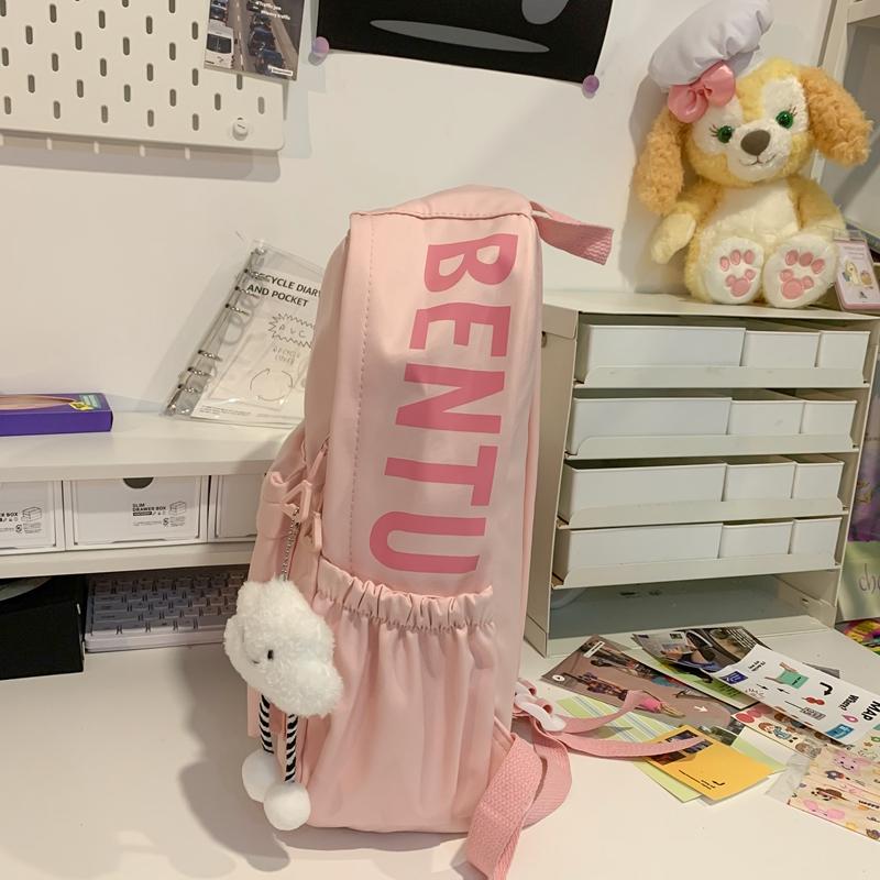 Сплошной цвет Студенческая сумка Женский рюкзак для кампуса Маленький рюкзак — фото 8